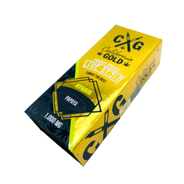 CALIFORNIA GOLD LIVE RESIN VAPE CART - HYBRID | 1000MG - Image 2