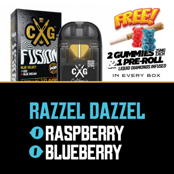 California Gold Fusion Switch 3 Flavor Vape - RAZZEL DAZZEL - INDICA