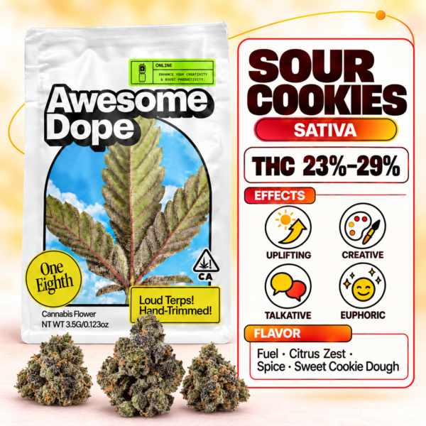 Awesome Dope Flower - SOUR COOKIE - SATIVA